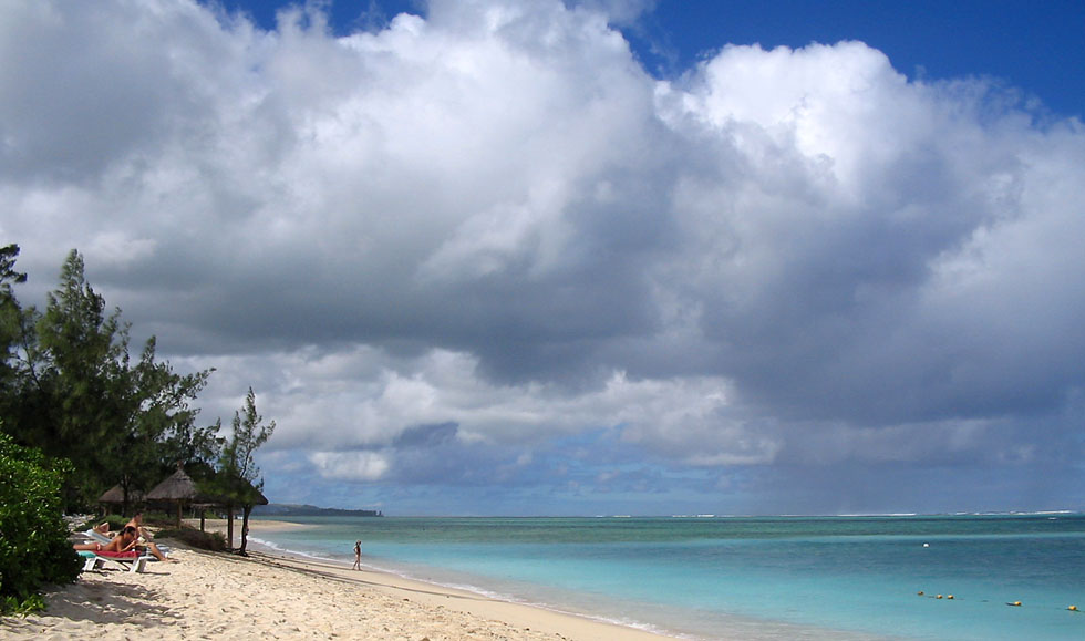 Plage de l'ile Maurice. 