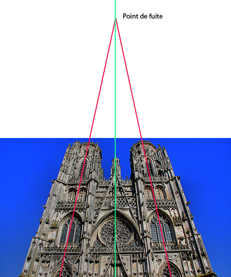 Au pied des tours de la cath�drale. 