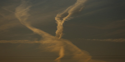 Dans le ciel de Bourgogne, juste apr�s le lever du soleil. 