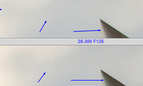 Diff�rents rendus de la nettet�. 